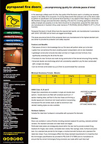 Pelican Pyropanel fire doors